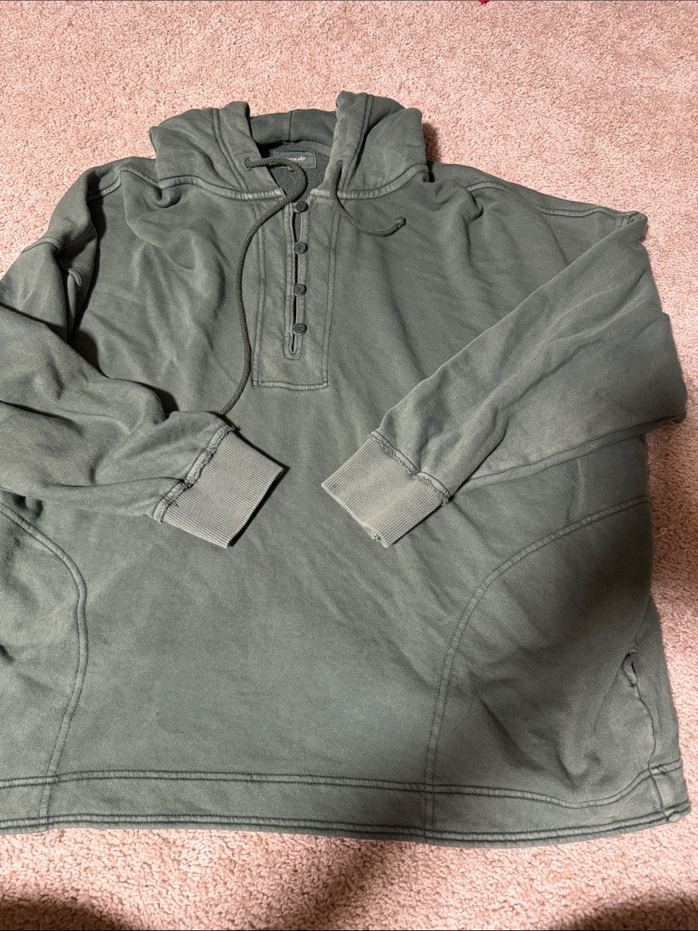 aerie Forest Green oversized Knit Hoodie